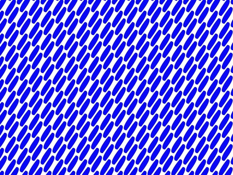 Minimalist blue geometric pattern, repeating oval shapes on white background, modern abstract texture for digital wallpaper and web design