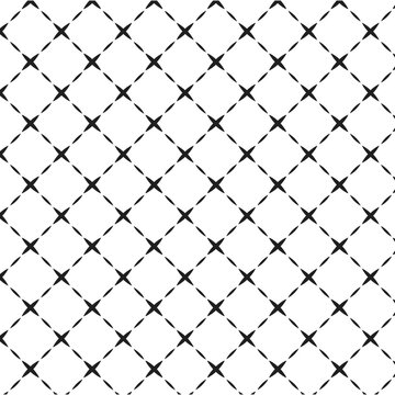 Minimalist geometric pattern, black and white diamond grid background, elegant repeating cross line texture for modern design