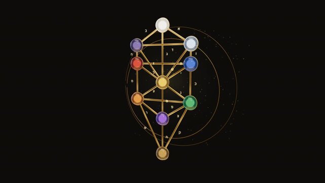 Geometric Tree of Life Gentle Sway 4K Seamless Loop