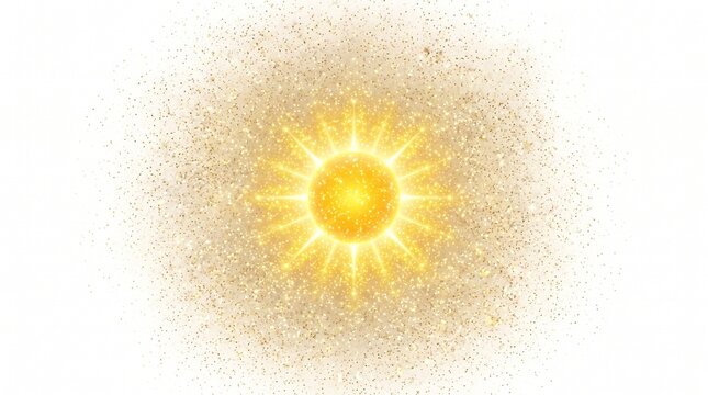 Bright golden yellow light rays creating a warm glowing atmosphere, soft illumination, radiant energy, and beautiful luminous effects isolated on a clean background.