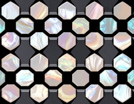 Seamless Pattern of Inlaid Octagon and Square Grid
