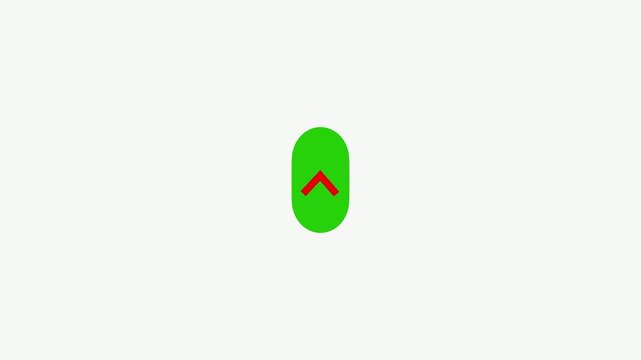 Sweep arrow icon for swipe up pointing upward concept with alpha channel .swipe up arrow icon, arrow animation on black background,