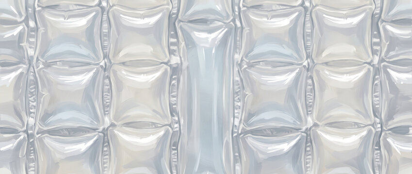 Plastic air cushion film texture as packaging material