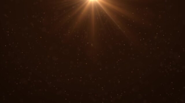 The Divine Sun Effect In The Black Background.