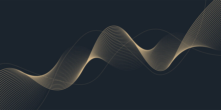 Abstract background gold gradient wave pattern. dinamic art texture