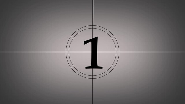 5 second Countdown old film animation, Countdown old movie from 5 to 0 number, countdown Timer from Five to zero, Old film movie timer in 4k.