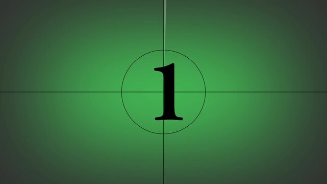 5 second Countdown old film animation, Countdown old movie from 5 to 0 number, countdown Timer from Five to zero, Old film movie timer in 4k.