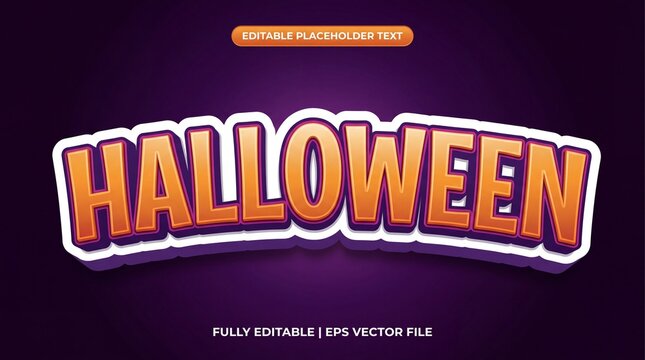 halloween editable text effect