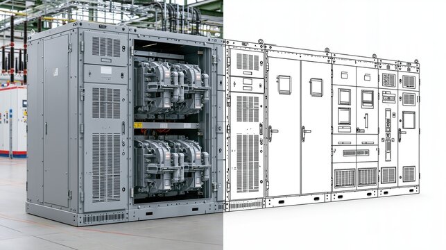 Inspection of Industrial Power Distribution Units in Factory Setting