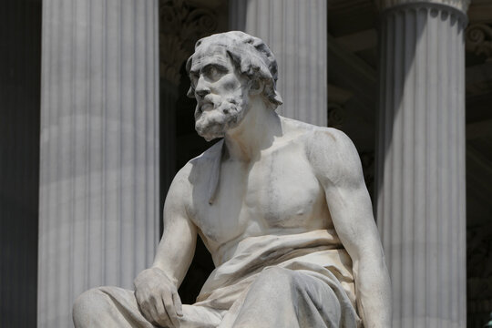 Statue of Xenophon at the Austrian Parliament in Vienna, Austria. 