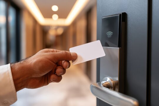 Office security keycard entry system reader