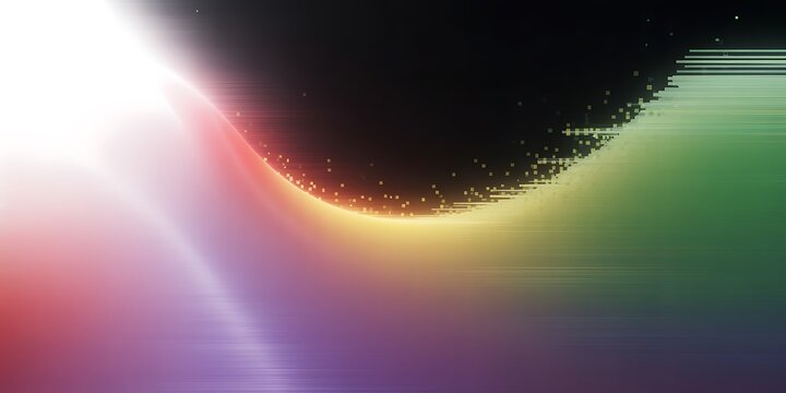 Vibrant abstract image with colorful gradient and light beam
