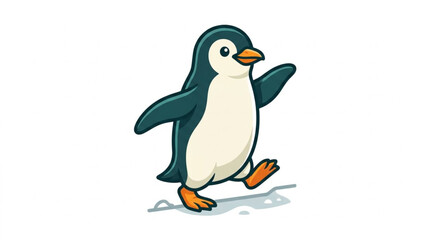 Fototapeta premium penguin on white background
