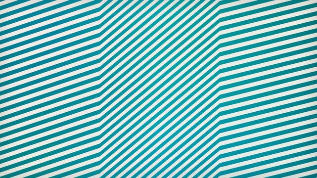 Vibrant teal and pale white diagonal stripes create a dynamic zigzag motion across this repeating surface pattern that offers a sense of visual depth for various artistic graphic design projects