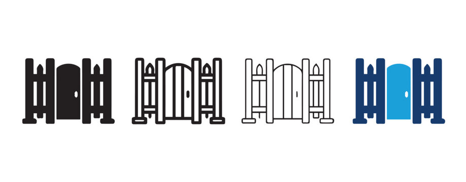 playground Climbing Frame Gates with Different Color Variations Isolated on Transparent Background