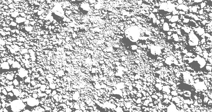 Vintage Grunge Concrete Overlay, Old Distressed Surface Texture with Transparent Background.