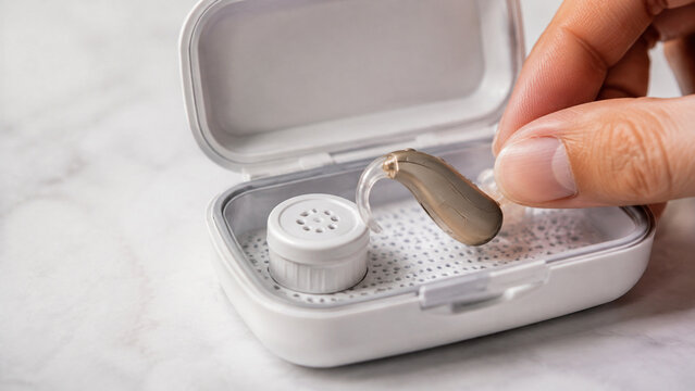 Hearing aid moisture care and drying routine &mdash; subject interaction