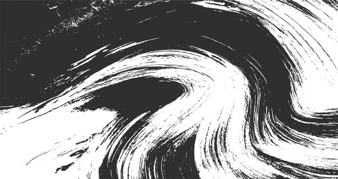 Grunge Brush Background, Abstract Rough Paint Strokes with Texture.