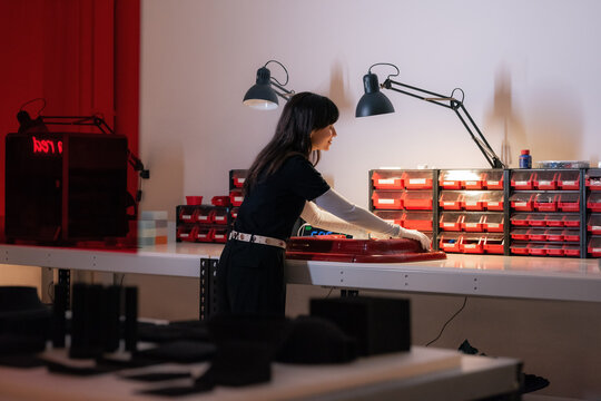 Designer creating new product at workshop