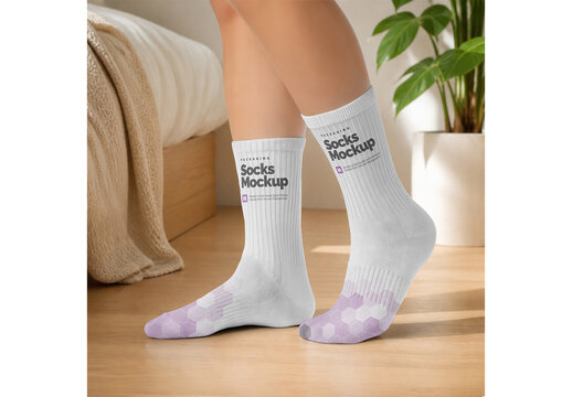 Socks Mockup Template for Corporate Identity and Advertising
