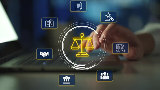 AI supports justice by automating legal research, analyzing case data, ensuring compliance, and enhancing fairness in governance and decision-making. 