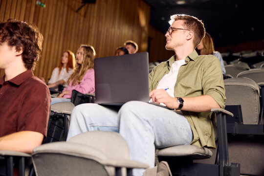 Students Sit a Lecture at the University.