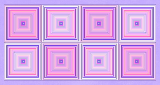 Retro Squares Pattern with Lilac Edges