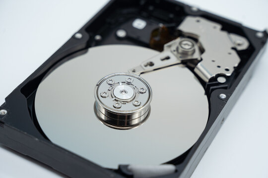 Opened Broken Hard Disk Drive for Data Recovery and Repair