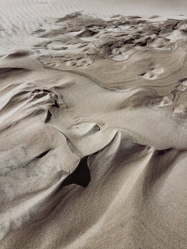 Sand dunes shaped by nature