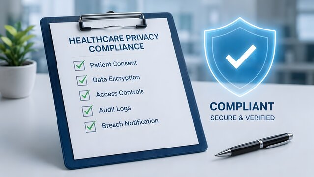 Healthcare Privacy Compliance Checklist with Security Shield