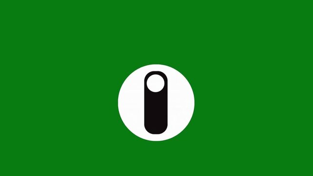 Abstract oval character bouncing on green background animation