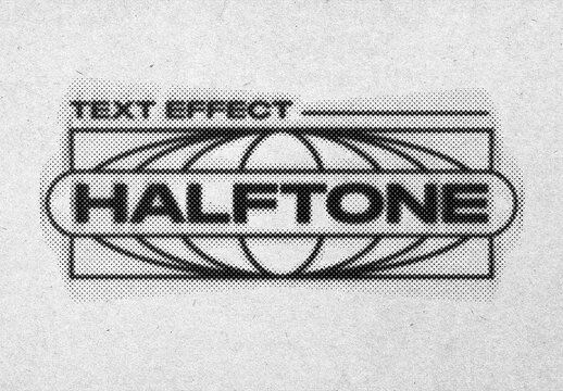 Halftone Text Effect For Poster And Branding Design