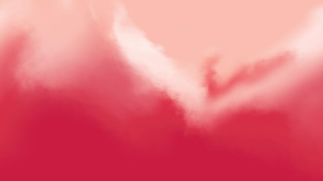 Abstract soft watercolor texture featuring flowing layers of vibrant red and delicate pink pigments blending together to form organic waves and dreamy gradients for artistic projects and
