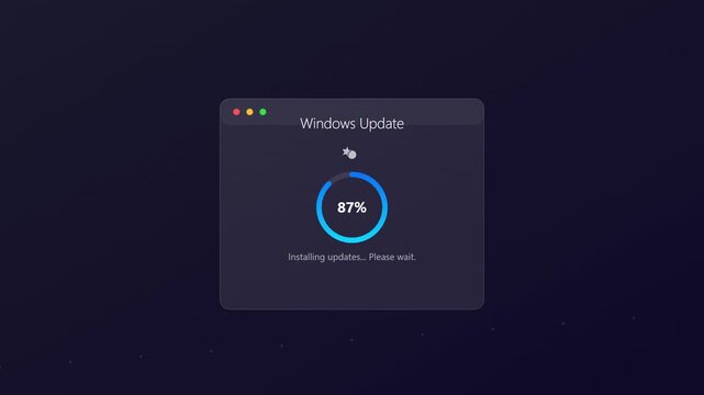 Computer Software System Update Progress Bar Interface