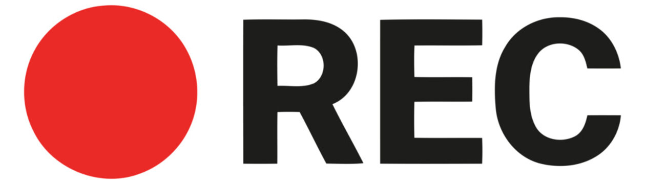 A recording indicator icon with a red circle and the text rec