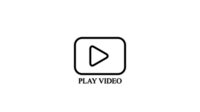 Play button animation, minimalist user interface for web and app media player