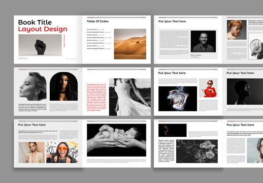 Book Title Layout Design Template