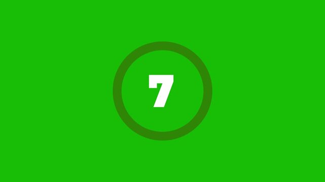 15 seconds countdown, digital countdown with circular line bar animation then rotating, twenty to 0 seconds countdown