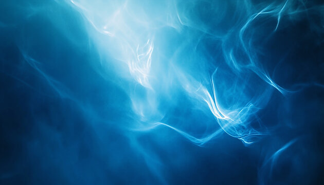 Abstract Blue Lightning Storm with Electric Energy and Dynamic Light