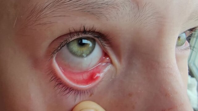 Inserting colored contact lenses into eyes for a unique look