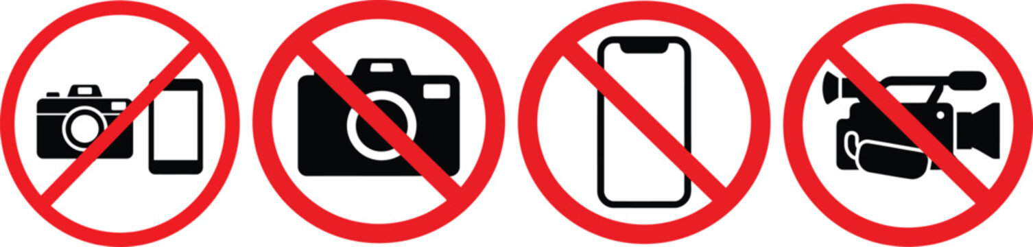 No photography and recording signs