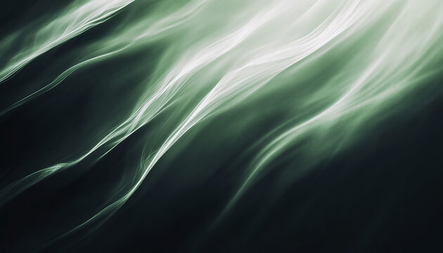 Abstract Green Light Waves for Digital Art and Creative Design