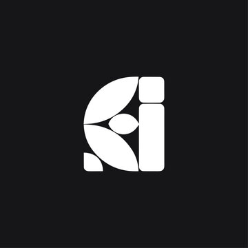 Modern Abstract Natural Leaf Eye Letter GI Monogram Logo Vector Design for Eco, Tech, and Wellness Branding