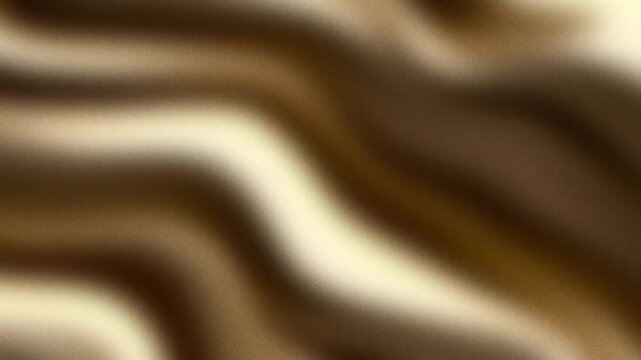 Smooth flowing curves of dark coffee and creamy milk blending together creating a soft ripple effect with warm bronze and brown gradients that display gentle movement across the wide panoramic