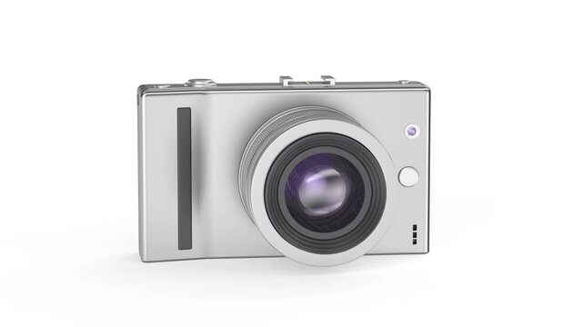 Mounting zoom lens on a silver mirrorless camera