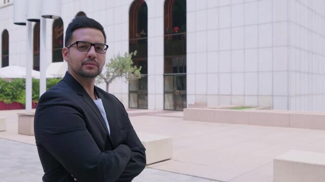 Confident technology startup founder looking at the camera