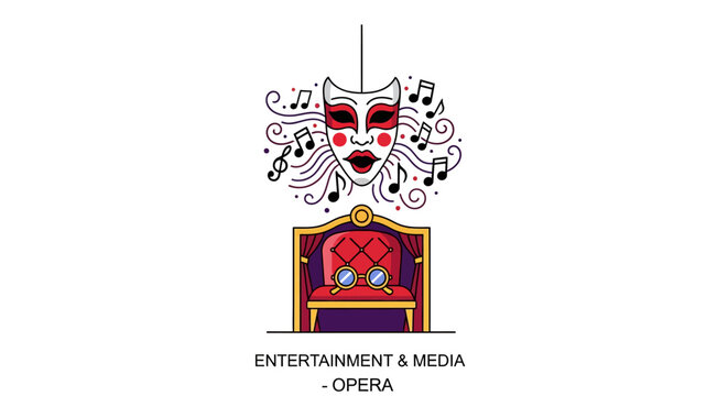 Opera theater performance entertainment concept.