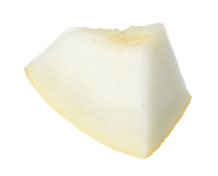 Piece of fresh ripe melon on transparent background