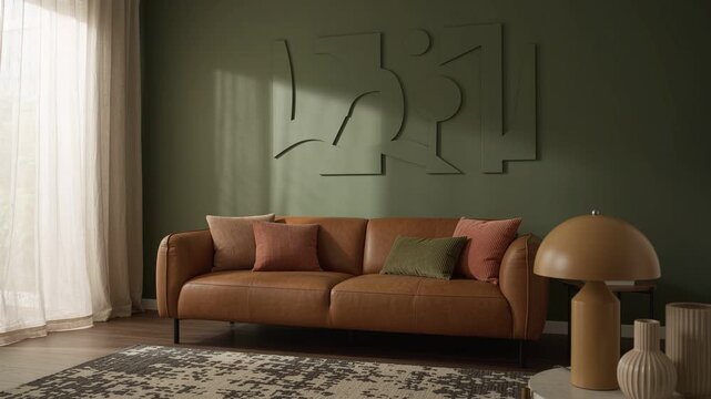 Morning light streaming into a cozy living room