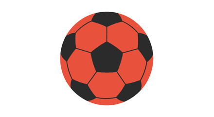 Fototapeta premium Red and Black Soccer Ball.